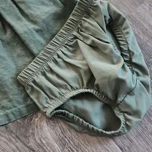 carter's olive green dress Dark Green Sweater Side Slit Maternity Midi Dress